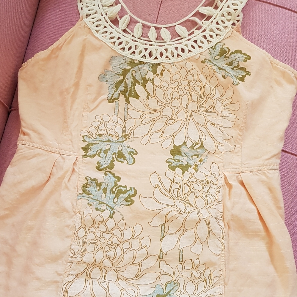 Free People Salmon Pink Tasteful Dress